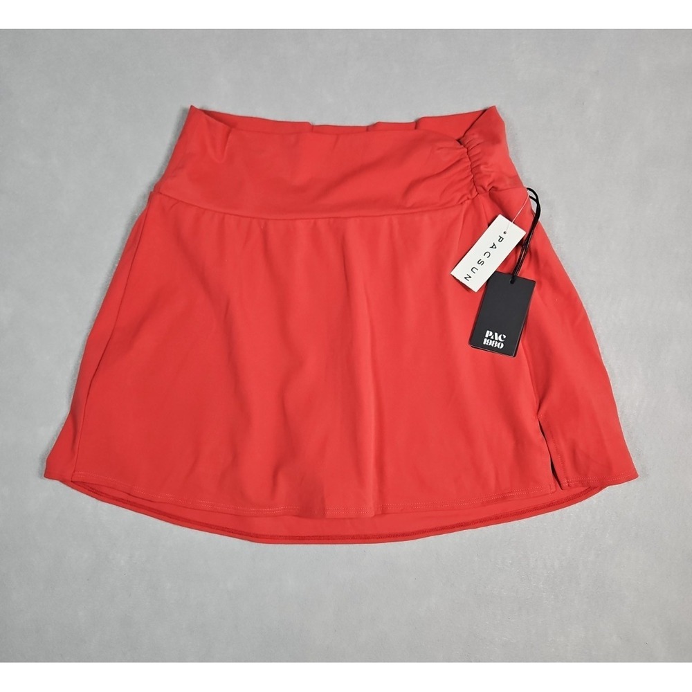 PacSun Womens Red Athletic Skort Built In Shorts Size Large NWT